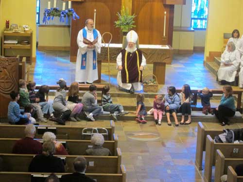 St Nicholas shares with the children